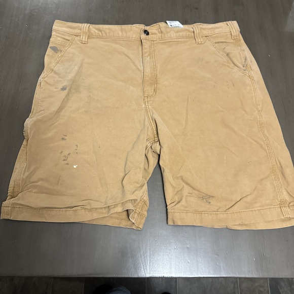 Carhartt Other - Carhartt Shorts Mens 42 Fits 40‎ Faded Khaki Carpenter Distressed Grunge 102514